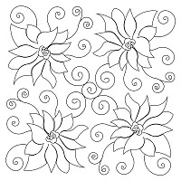 poinsettia block 001 sq